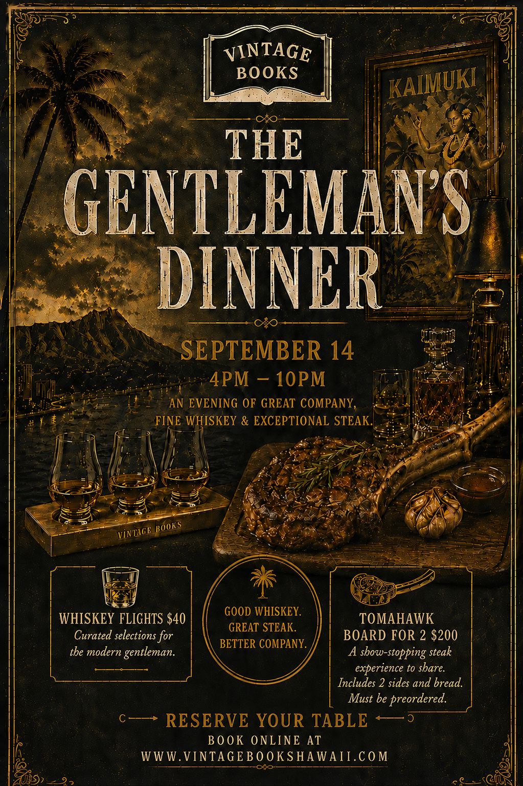 The Gentleman's Dinner · September 14 flyer