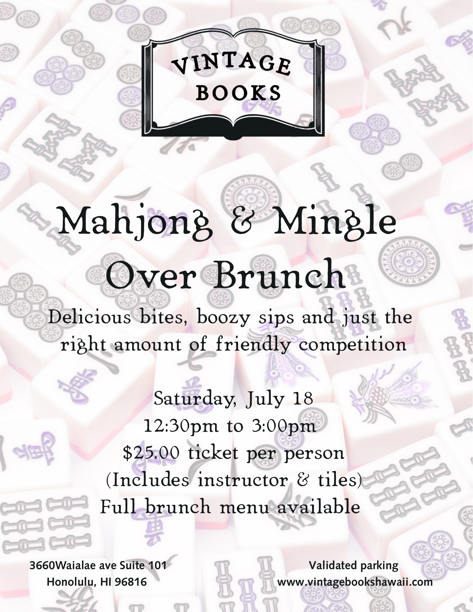 Mahjong & Mingle Over Brunch flyer